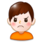 Man Frowning emoji on Samsung